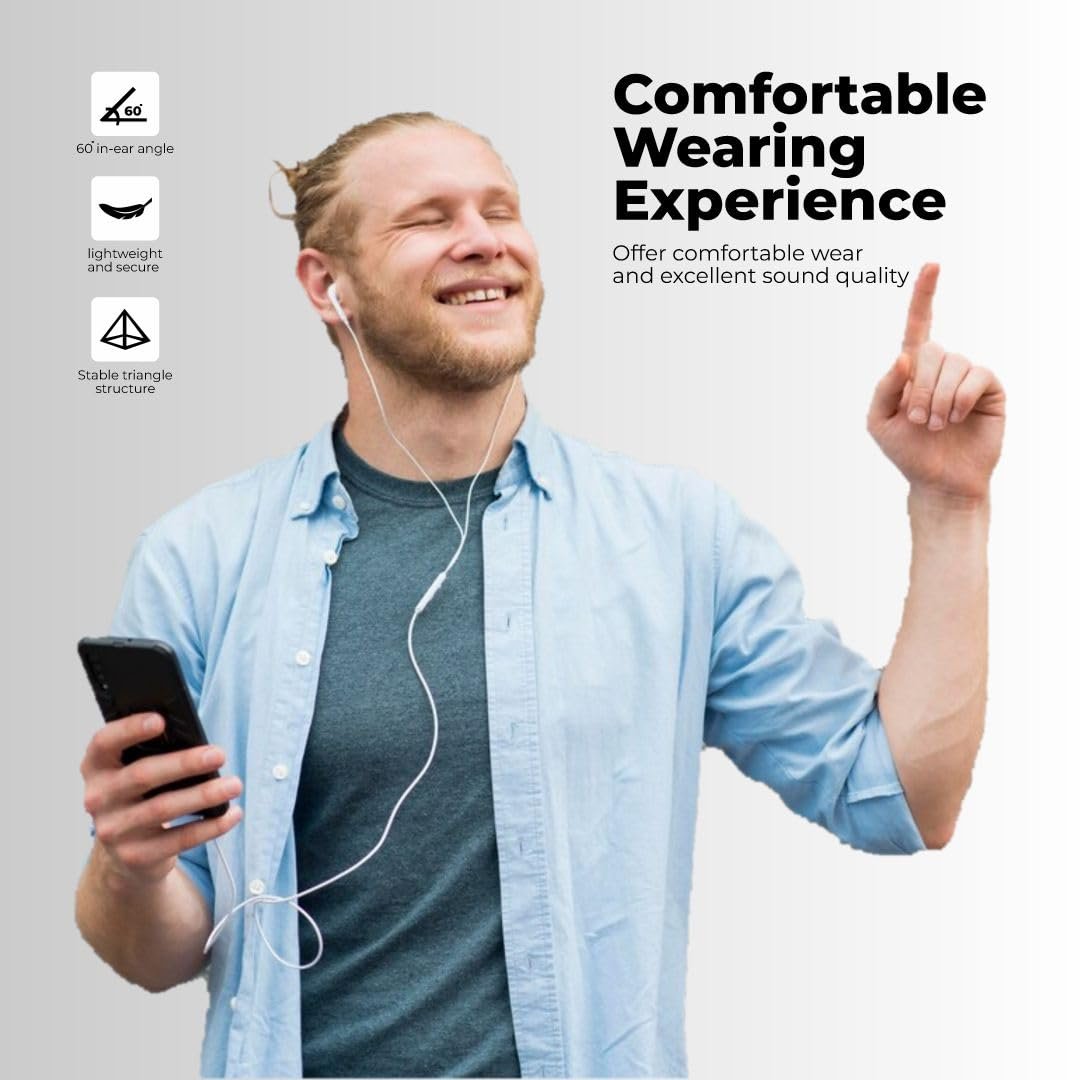 Limitless Earphones with TYPE - C Connector Built-in Microphone & Volume Control