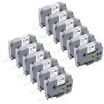 Limitless Label Maker Tape Compatible Tape Replacement for Brother P-Touch TZe-131 TZ-131 Label Tape 12mm 0.47 Inch, Black on Clear for P-Touch PT-D210 PT-H110 PT-D400 (Black on White, 12-Pack)