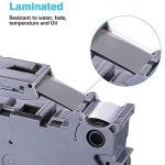 Limitless Label Maker Tape Compatible Tape Replacement for Brother P-Touch TZe-131 TZ-131 Label Tape 12mm 0.47 Inch, Black on Clear for P-Touch PT-D210 PT-H110 PT-D400 (Black on White, 12-Pack)