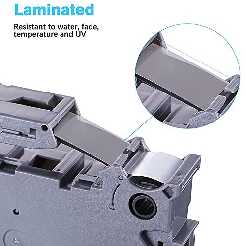 Limitless Label Maker Tape Compatible Tape Replacement for Brother P-Touch TZe-131 TZ-131 Label Tape 12mm 0.47 Inch, Black on Clear for P-Touch PT-D210 PT-H110 PT-D400 (Black on White, 12-Pack)
