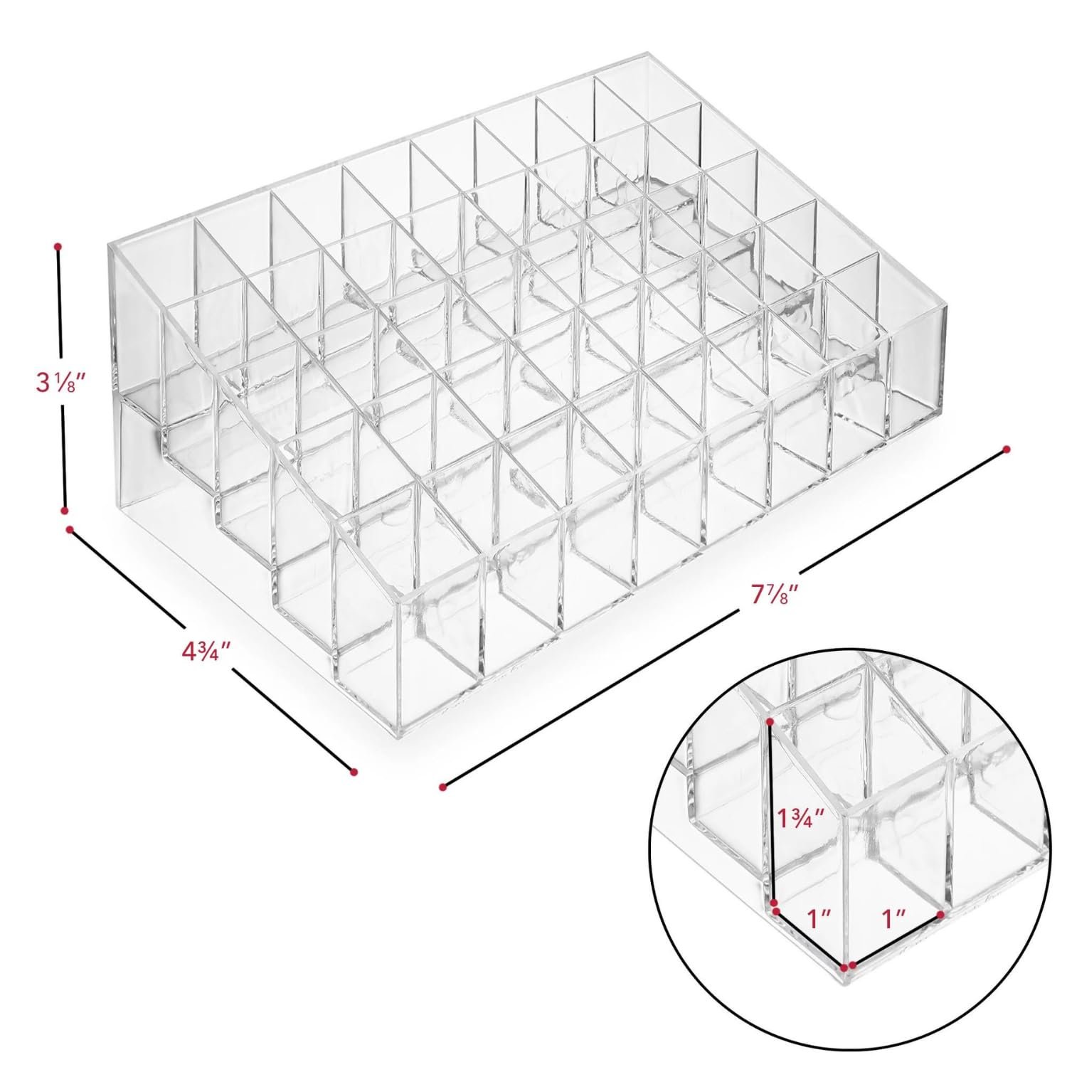 Limitless Makeup Organiser Storage Nail Polish Holder Lipstick Cosmetic Storage Box Stand Acrylic Display Lipliner Mascara Eyeliner Essential Oil Vanity Organiser
