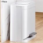 Limitless Trash Can with Small Lid 4.2 Gal Step and Hand Free Foot Pedal, Side Opening Storage, Small Top Opening, Thickened Material, For office Home garbage 12 Liter