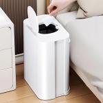 Limitless Trash Can with Small Lid 4.2 Gal Step and Hand Free Foot Pedal, Side Opening Storage, Small Top Opening, Thickened Material, For office Home garbage 12 Liter