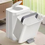 Limitless Trash Can with Small Lid 4.2 Gal Step and Hand Free Foot Pedal, Side Opening Storage, Small Top Opening, Thickened Material, For office Home garbage 12 Liter