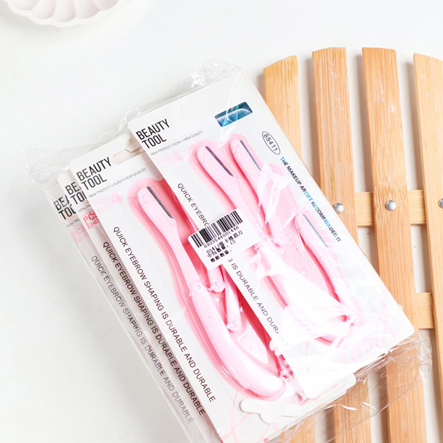 Limitless Eyebrow Razor Eyebrow Trimmer, Long-Lasting Sharpness, Women Face Suction Card Razor Hair Remover Eye Brow Shaver Blades for Cosmetic Beauty Makeup Tools