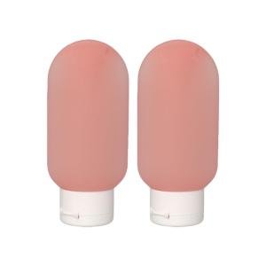 Limitless 2PC Travel Bottles, Travel Shampoo and Conditioner Bottles Leak Proof Travel Size container for Toiletries, Plastic Squeezable for Shampoo Conditioner Lotion (Pink)