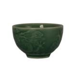Limitless Embossed Dragon Cyan Cup, Dragon And Tea Cup, Office Teacup, Office Drink Cup Drink Ware Ceramic Home Fu Water Mug, Green