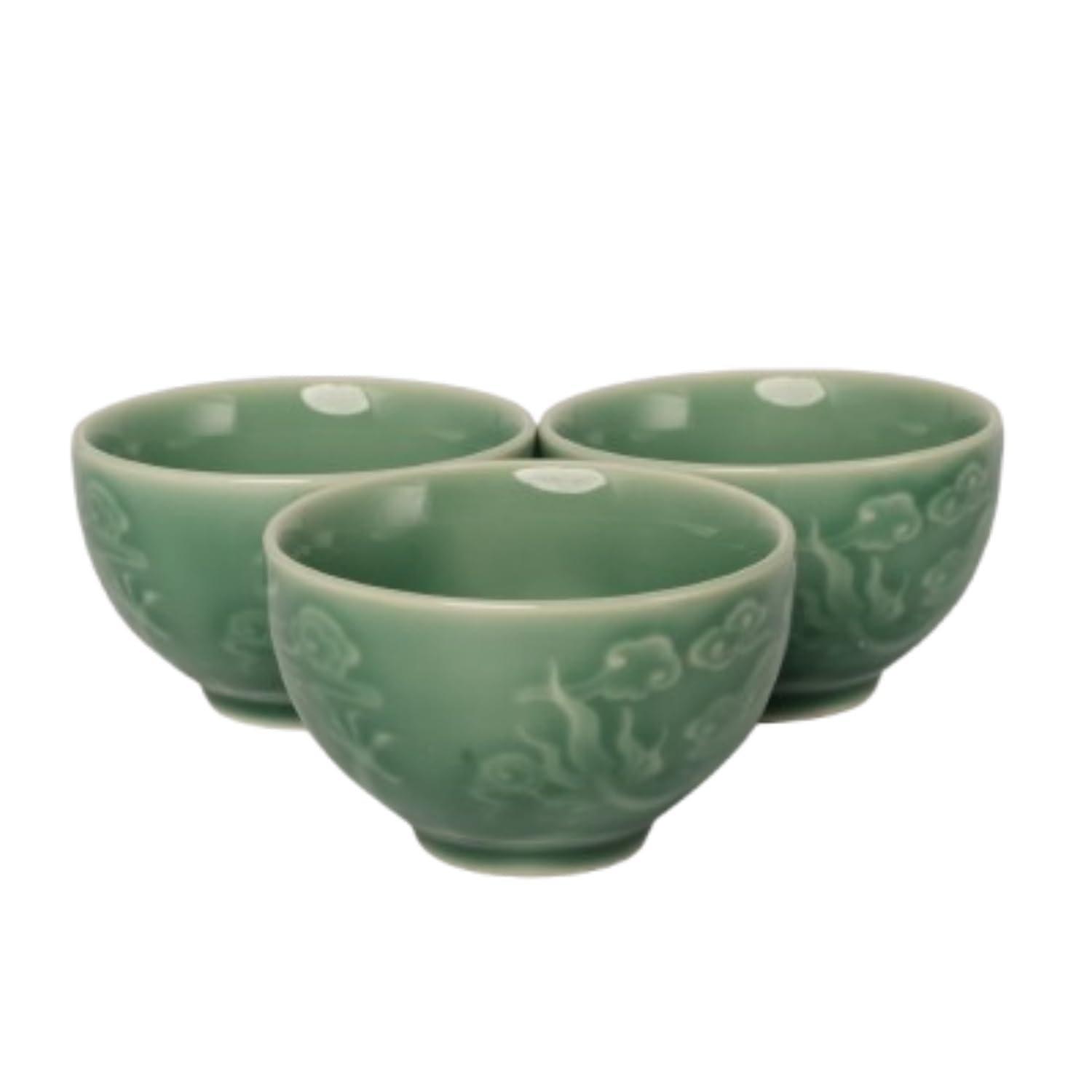 Limitless Embossed Dragon Cyan Cup, Dragon And Tea Cup, Office Teacup, Office Drink Cup Drink Ware Ceramic Home Fu Water Mug, Green