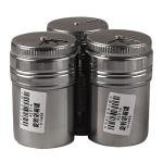 Limitless Salt and Pepper Shakers Set Portable, Stainless Steel Spice Shakers Seasoning Container for Home 2 Pcs Set with Rotating Lids Spice Jars Shaker Seasoning Cans