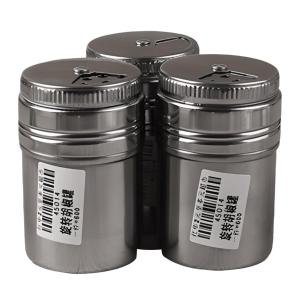 Limitless Salt and Pepper Shakers Set Portable, Stainless Steel Spice Shakers Seasoning Container for Home 2 Pcs Set with Rotating Lids Spice Jars Shaker Seasoning Cans