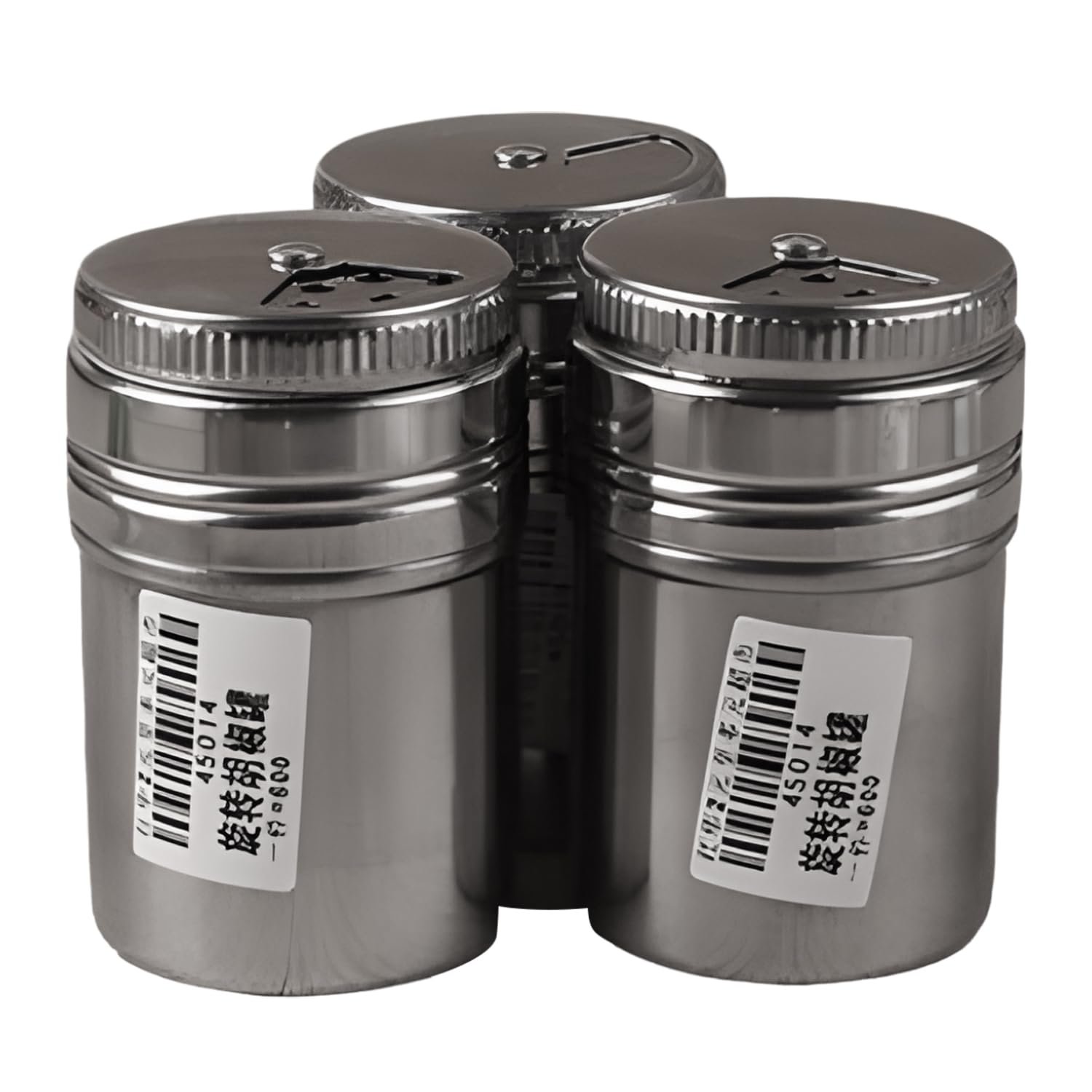 Limitless Salt and Pepper Shakers Set Portable, Stainless Steel Spice Shakers Seasoning Container for Home 2 Pcs Set with Rotating Lids Spice Jars Shaker Seasoning Cans
