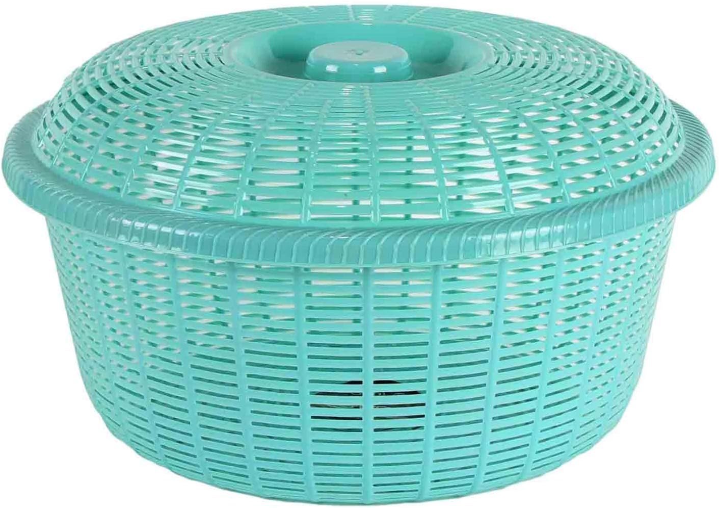 Limitless Drain Basket Six Sided Double Layer with Handles, Kitchen Drain Basket for Fruits, Vegetables, Wash, Drain, and Store, Pasta, or Snacks, Kitchen Accessories, Easy to Clean (GREEN1)
