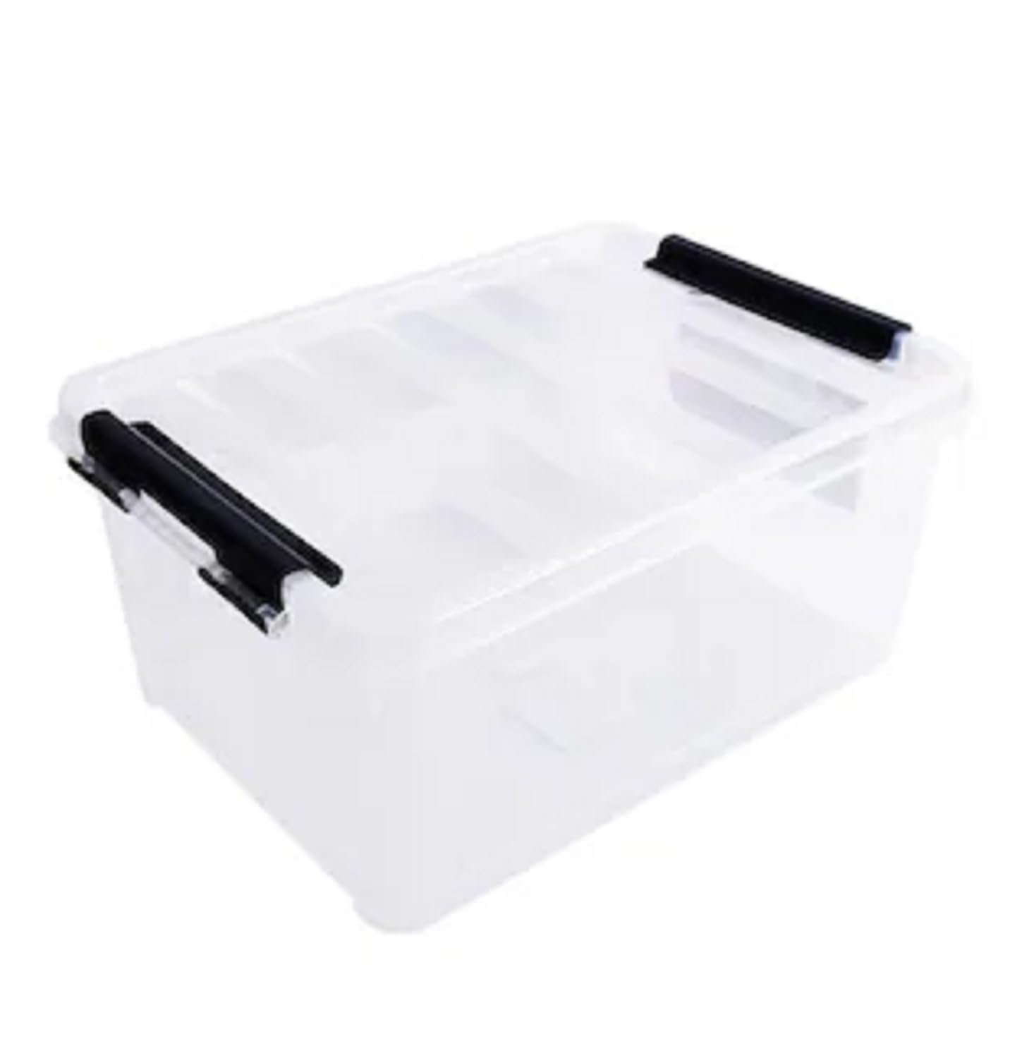 Limitless Plastic Storage Boxes With Lid, Slim Under Bed Storage Box with Wheels – Stackable, Transparent Organizer for Clothes, Toys, Shoes & More (TRANSPARENT)