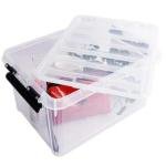 Limitless Plastic Storage Boxes With Lid, Slim Under Bed Storage Box with Wheels – Stackable, Transparent Organizer for Clothes, Toys, Shoes & More (TRANSPARENT)