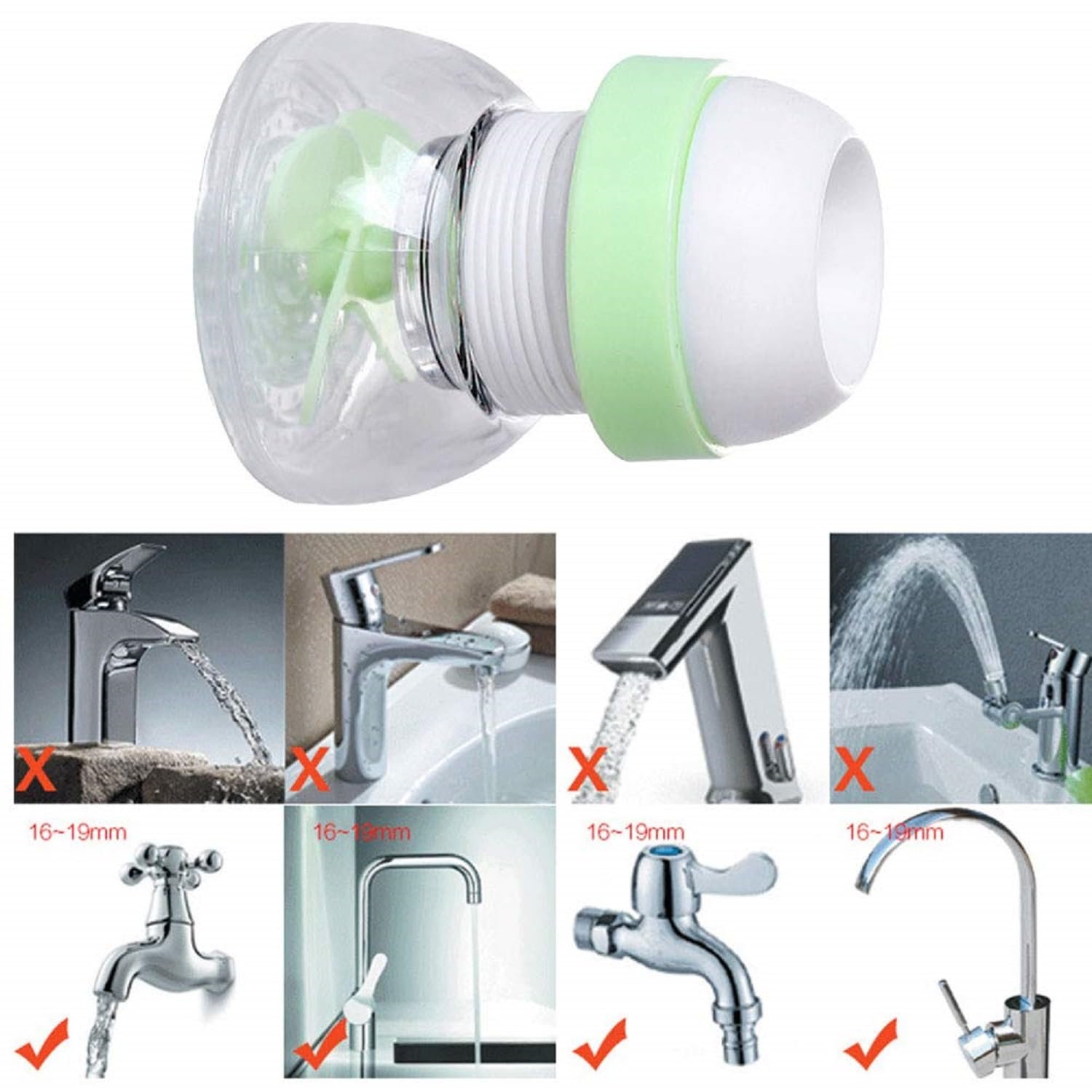 Limitless Water Tap Filter, Kitchen Faucet Tap Water Clean Purifier Filter Activated Water Purifier Filtration In Plastic Folding Filter for Home Kitchen (Black)