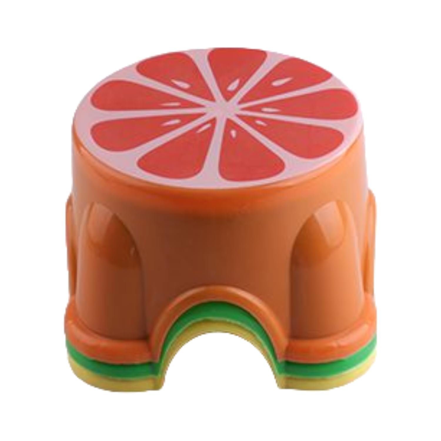 Limitless 2pack Plastic Fruit Shaped Stool For Kids, Cute Cartoon Foot Washing Short Stool Stable Stool for Elementary School Safe Stool for Kindergarten Child, Red