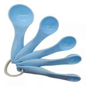Limitless 5-Piece Multi-Purpose Liquid and Dry Melamine Measuring Spoons Set, Home Essentials Cooking and Baking Tools, Measuring Spoons (Blue-5Pack)