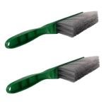 Limitless 2PC Giant Bed Brush, Soft Bristle Cleaning Brush for Counter Dusting, Bed Brush with Handle, Ultimate Dusting & Bed Brush with Comfortable Handle (GREEN)