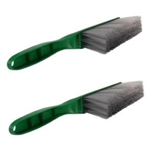 Limitless 2PC Giant Bed Brush, Soft Bristle Cleaning Brush for Counter Dusting, Bed Brush with Handle, Ultimate Dusting & Bed Brush with Comfortable Handle (GREEN)