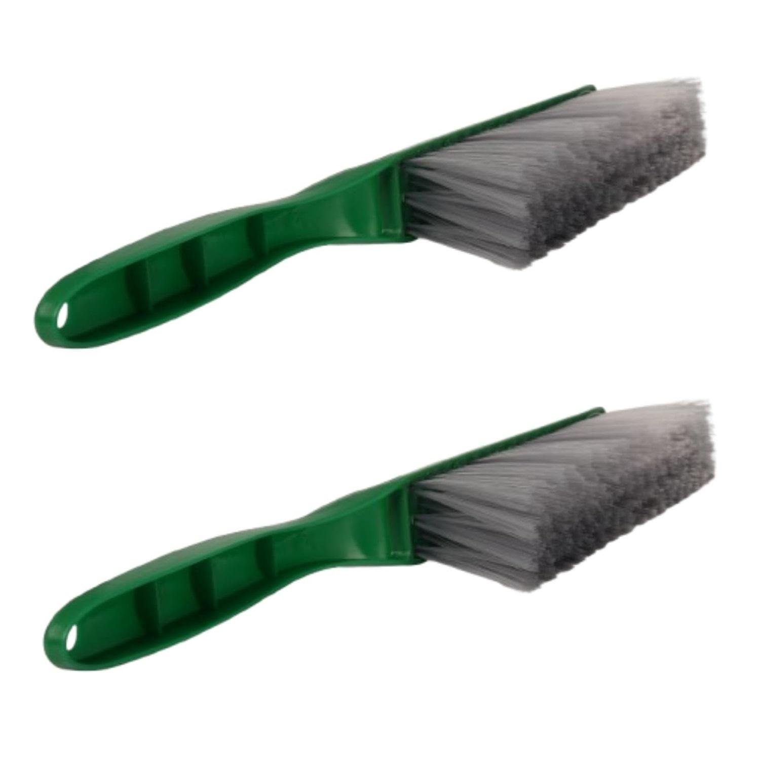 Limitless 2PC Giant Bed Brush, Soft Bristle Cleaning Brush for Counter Dusting, Bed Brush with Handle, Ultimate Dusting & Bed Brush with Comfortable Handle (GREEN)