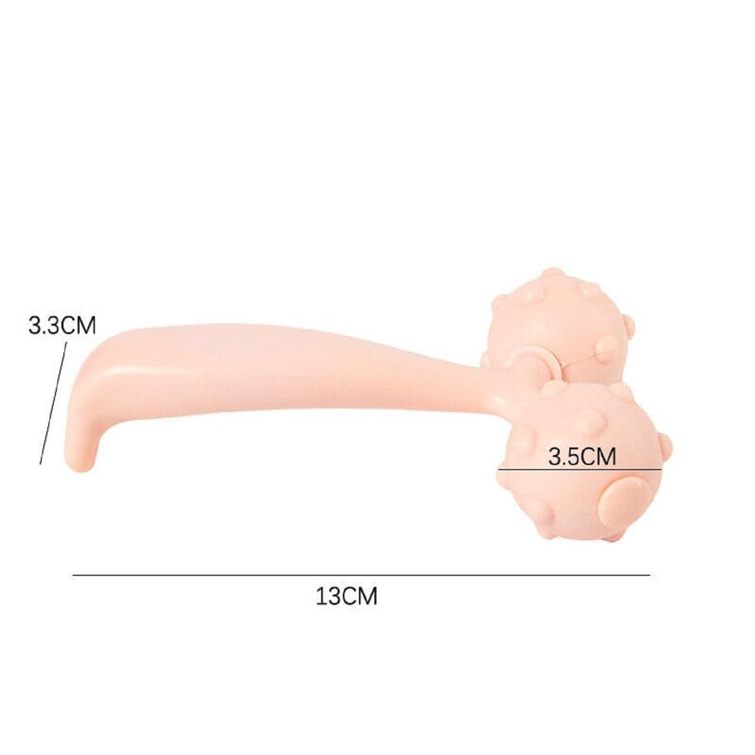 2PC Y-Shap Double Ball Massager, Deep Tissue Muscle Relief, Fitness & Relaxation Pink
