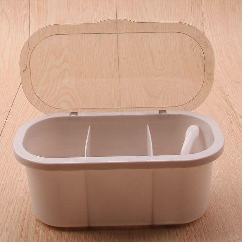 Limitless 3Grid Seasoning Box Spice Jar Multi Grid Seasoning Rack Container for Household Kitchen Jar Cruet Kitchen Salt Box for Spices Herbs | 3 Section