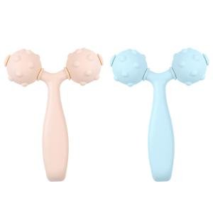 2PC Y-Shap Double Ball Massager, Deep Tissue Muscle Relief, Fitness & Relaxation Pink