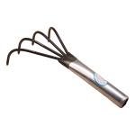 Limitless Peanut claw 4 Tines Rake with Handle Grass Root Pulling Hook Thickened Stainless Steel Hook Rakes for Lawns for Garden Combing Grass, Combing Leaves, Loosening Soil