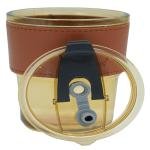 Limitless Leather Sleeve Bamboo Straw Cup with Lid –Glass Cup with Leather Protective Sleeve, Reusable Cup for Straw and Direct Drinking Mouth Dual Use (Brown)