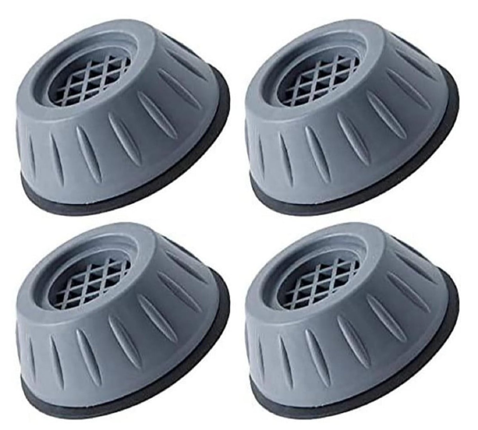 Limitless 4Pcs Shock Absorbing Washing Machine Pads, Anti Vibration, Noise Reducing Support Anti Shock and Anti Slip Rubber Washing Machine Feet Pads Anti Walk Dryer Washer Vibration Pads, Grey