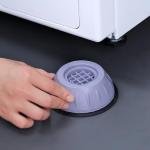 Limitless 4Pcs Shock Absorbing Washing Machine Pads, Anti Vibration, Noise Reducing Support Anti Shock and Anti Slip Rubber Washing Machine Feet Pads Anti Walk Dryer Washer Vibration Pads, Grey