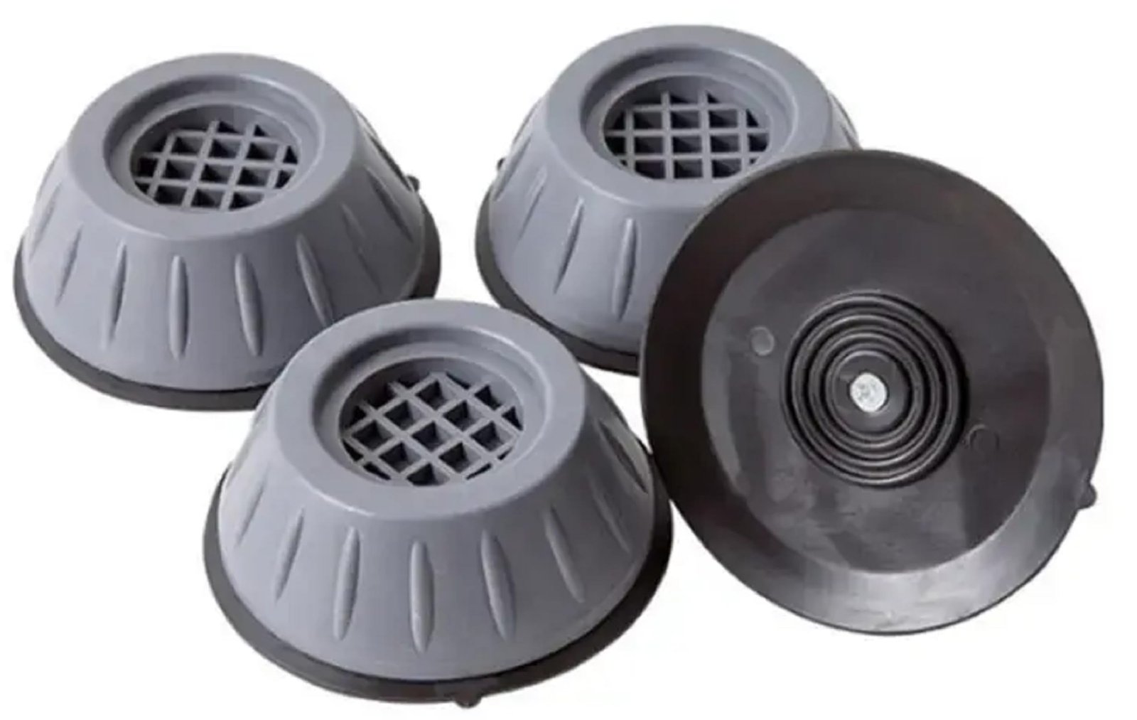Limitless 4Pcs Shock Absorbing Washing Machine Pads, Anti Vibration, Noise Reducing Support Anti Shock and Anti Slip Rubber Washing Machine Feet Pads Anti Walk Dryer Washer Vibration Pads, Grey