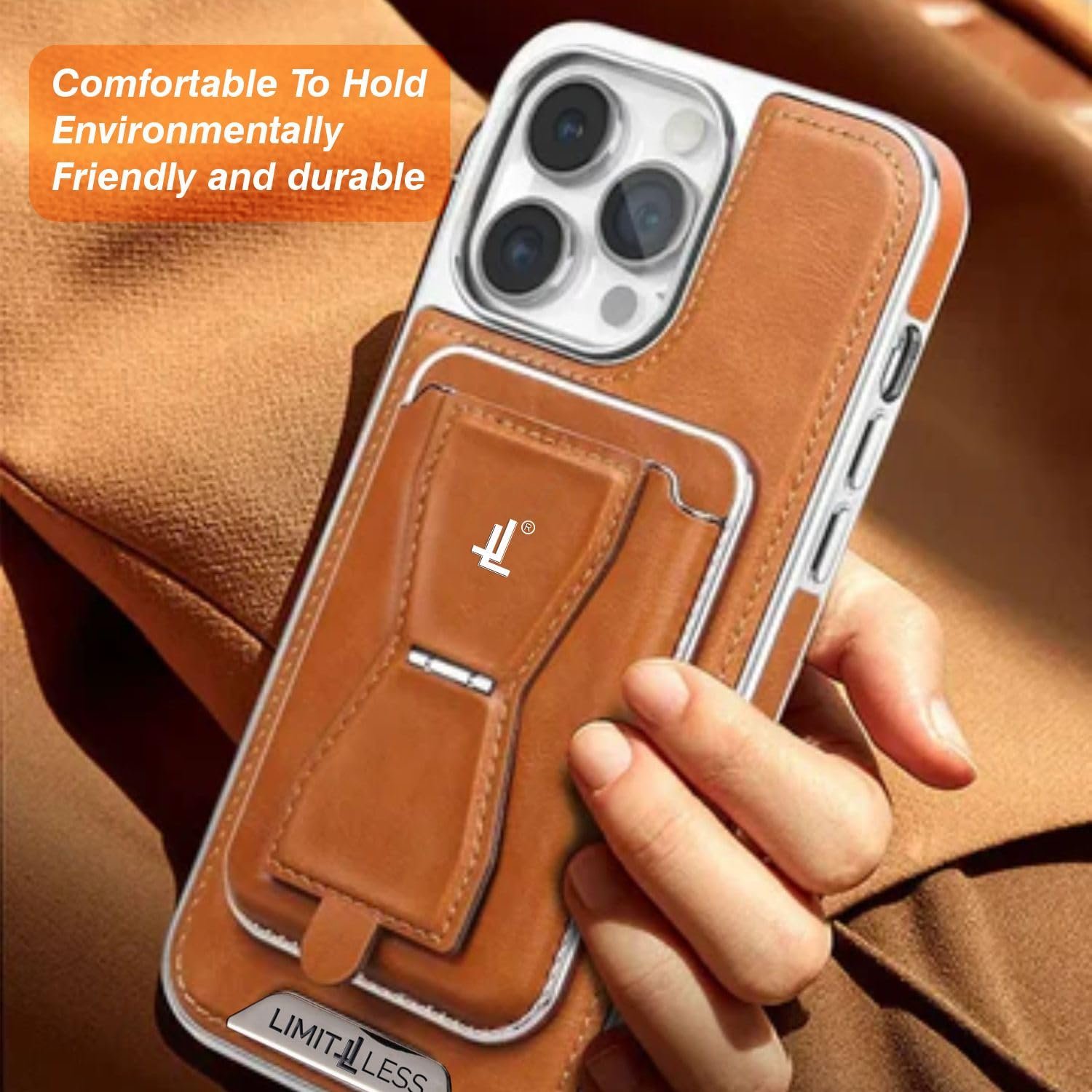 Limitless for iPhone 13 Pro Leather Case, Soft Touch Full-Body Protective Cover, Premium Shockproof Case with Removable Card Holder, Hassle-Free Wireless Charging Compatible (Green, iphone13promax)