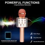 Limitless Karaoke Wireless Microphone for Kids Toddler Microphone Mic Speaker Machine for Kids Party with LED Lights, Magic Sounds, Vocal Remover Compatible with iPhone, Android, iPad, PC (Silver)