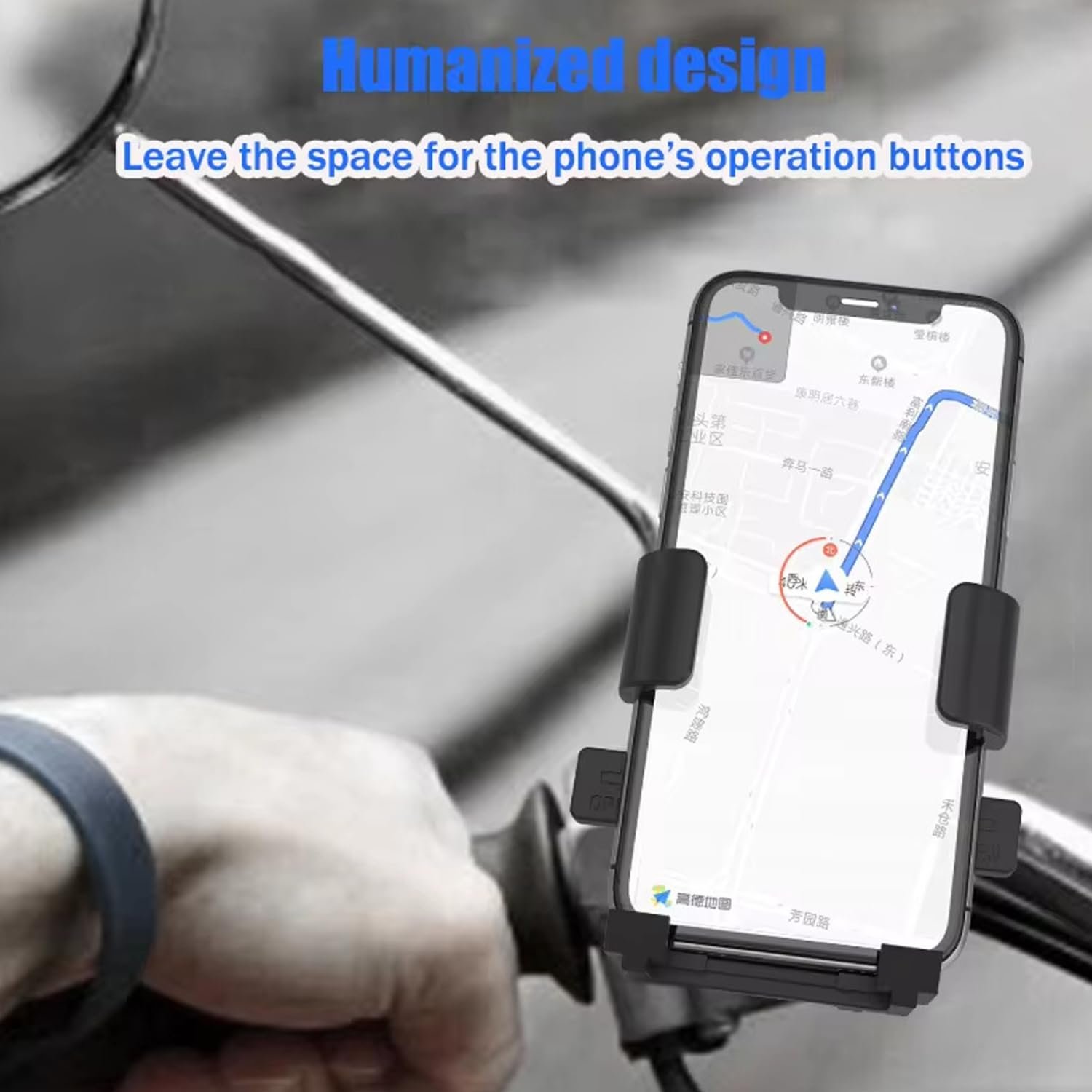 Limitless Bicycle Motorcycle Electric Vehicle Universal Mobile Phone Holder, Handle fixing Style Phone Mount Holder Adjustable Compatible For iPhone X XR Xs 7s 8 Plus, For Samsung S9/S8/Note5/4