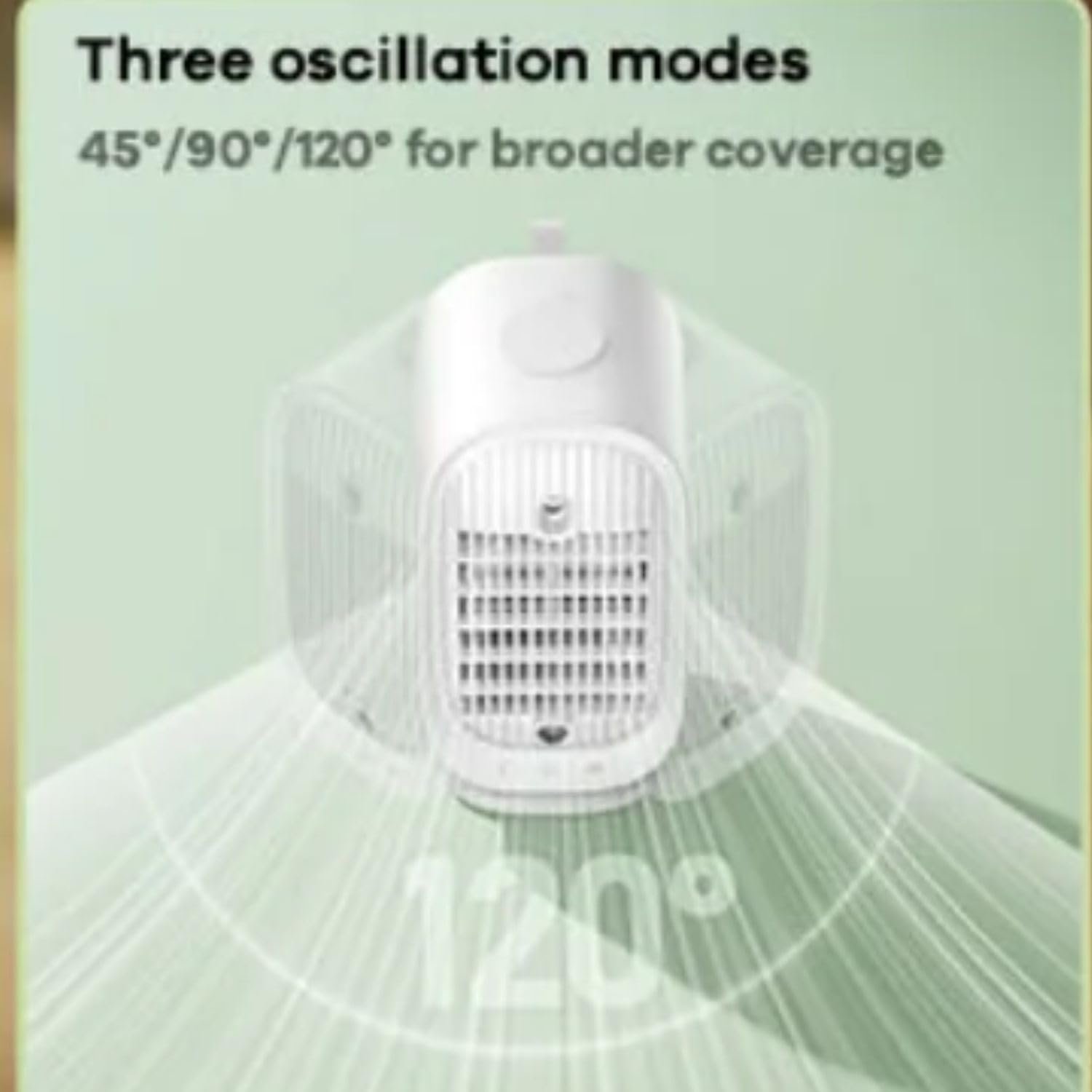 Water Cooling Oscillating Fan, 6 Speeds, Rechargeable, 4000mAh Battery, 350ml Tank
