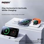 Remax Mena 22.5W Magnetic 4-in-1 Foldable Wireless Charger with Night Light, 15W for Phones, 5W for Earbuds, 2.5W for Watch, Material ABS + PC, Transmitting Distance 3-8mm,109.5g