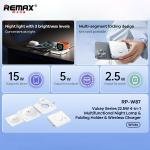 Remax Mena 22.5W Magnetic 4-in-1 Foldable Wireless Charger with Night Light, 15W for Phones, 5W for Earbuds, 2.5W for Watch, Material ABS + PC, Transmitting Distance 3-8mm,109.5g