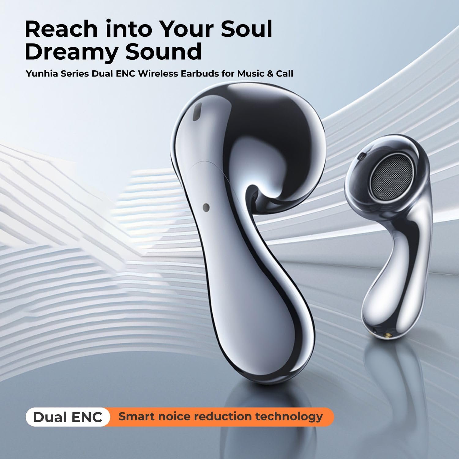 Remax Mena Wireless Earbuds for Music & Call, 5.4 Blutooth, 30H Extended Battery, Dual mic ENC Noise Reduction, Charging Time 3H, Singal Play 5H, Ultra Large Battery 450mAh