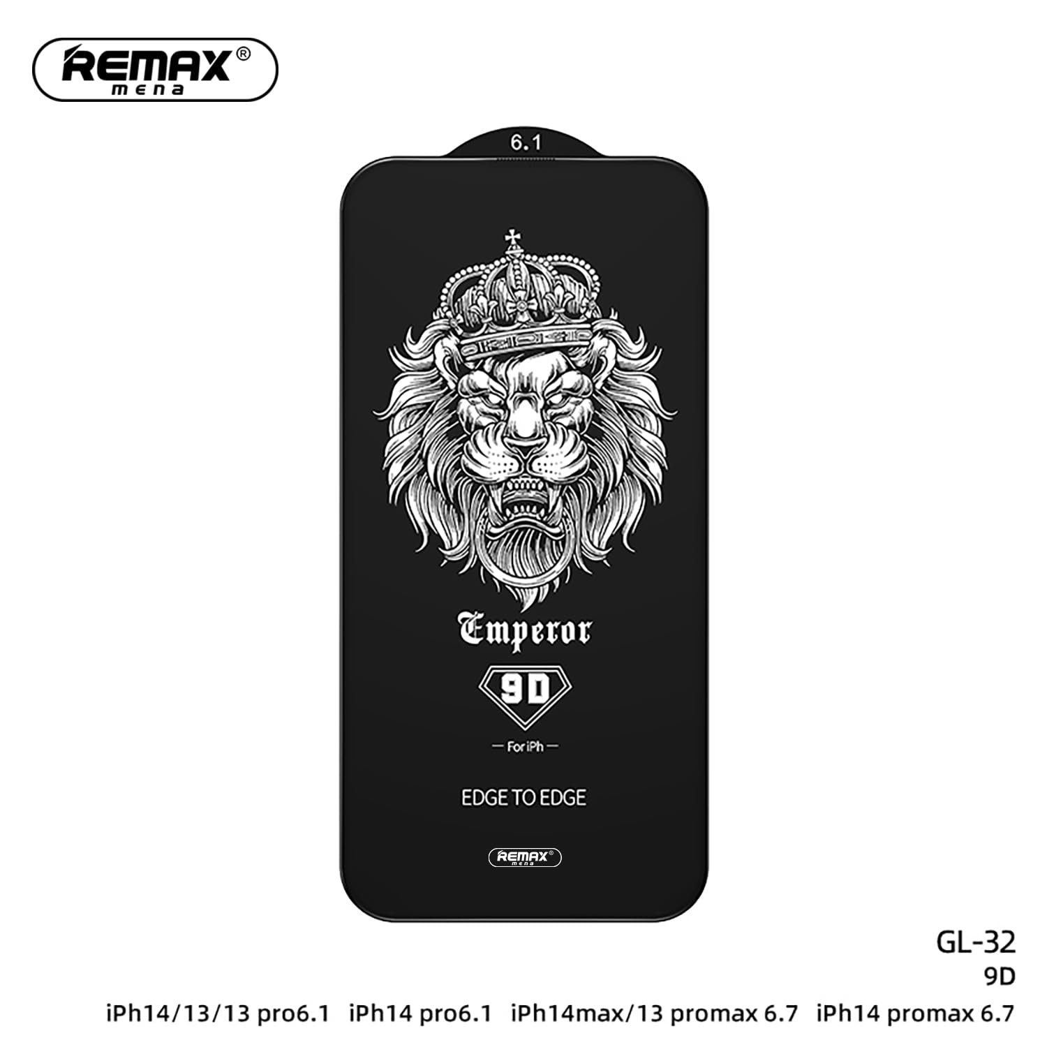 Remax Mena Full Screen Protective Film 9D High Definition Curved Surface Tempered Film for iph15promax