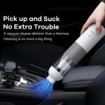 Remax Mena Car Vacuum Cleaner 2 In 1 Portable + Air Duster, USB Type-C Rechargeable, Charging Time 3H, 4000pa Strong Suction, Battery 3000mAh, 130ml Dust bin, 330g