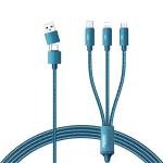 Remax Mena 100W Data Cable Aluminum 3-in-2 Fast Charging and Stable, Anti-Bending, 20W/C-C, 18W/C-IPH, 10W/USB-M, Data Transmission 480Mbps, Weight 69g, Cable length 1000mm