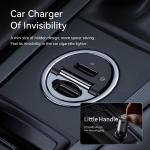 Remax Mena Car Charger Fast Charging 30W PD+QC Multi-Compatible USB to Type C, Car Charger Super Mini Handle Ring, for iPhone 12 13 Pro Xiaomi Huawei Samsung, Black