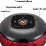Electronic Cupping Therapy, Rechargeable Adjustable Handheld Cupping Therapy Massager with Red Light Therapy/12 Gears, Powerful Cupping Machine Massager for Back Body