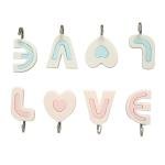 Limitless Adhesive Hooks Heavy Duty Wall Hooks Adhesive Nail Free Utility Hooks, Stick On Hook For Hanging Towel Cloth, For Kitchen, Closet, Cabinet, Toilet, Ceiling (Love Hook-BLUE & WHITE)
