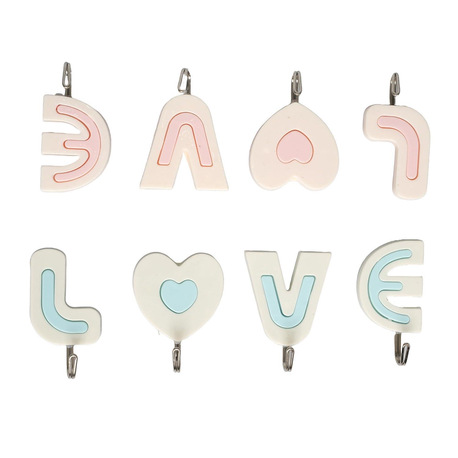 Limitless Adhesive Hooks Heavy Duty Wall Hooks Adhesive Nail Free Utility Hooks, Stick On Hook For Hanging Towel Cloth, For Kitchen, Closet, Cabinet, Toilet, Ceiling | Love Hook