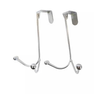 Limitless Over Door Hooks Stainless Steel Over Door Coat Towel Hanger, Multi-Purpose Double Hook Clothes Hook for Robe Towel Hat Over The Door Hook Hanger, 2PC