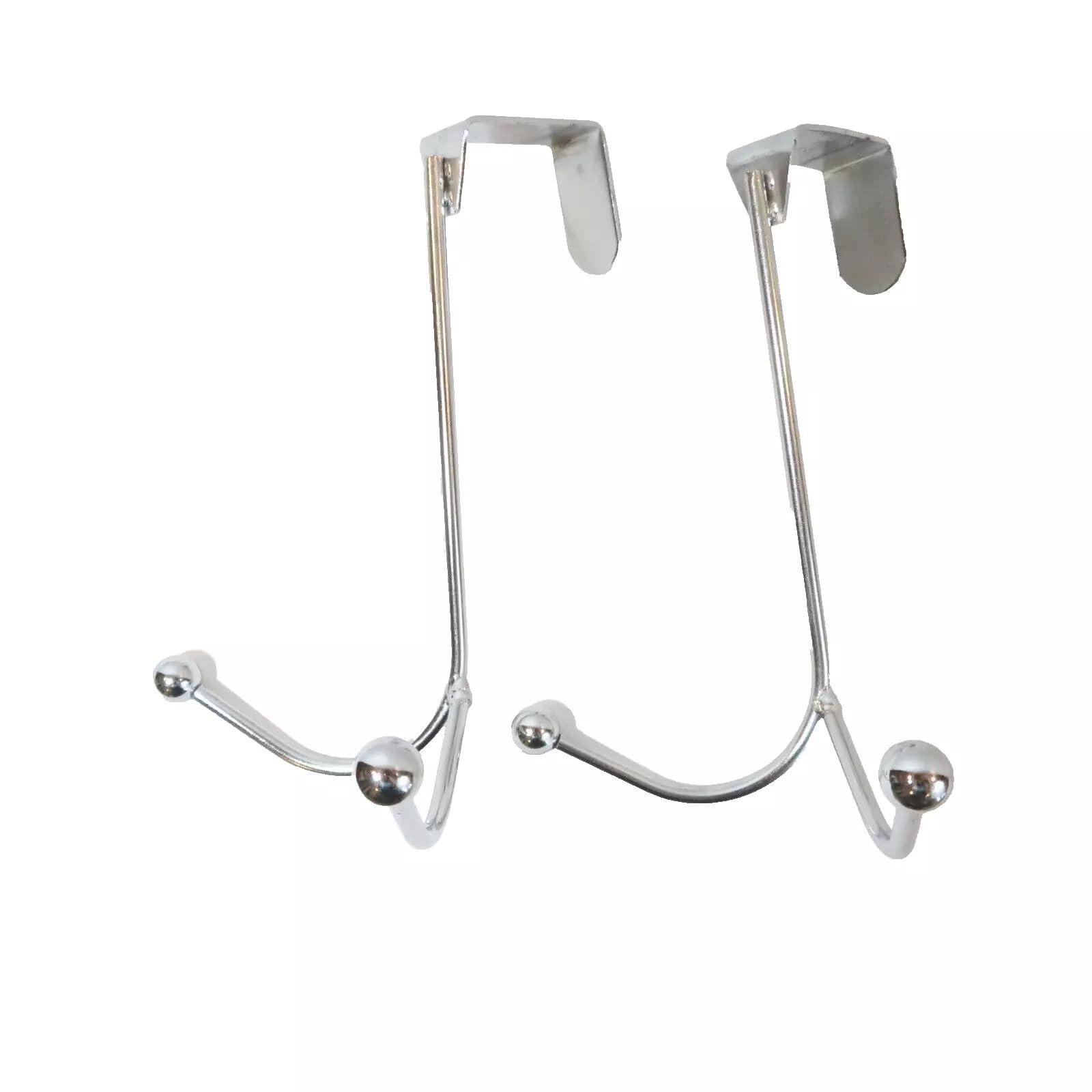 Limitless Over Door Hooks Stainless Steel Over Door Coat Towel Hanger, Multi-Purpose Double Hook Clothes Hook for Robe Towel Hat Over The Door Hook Hanger, 2PC
