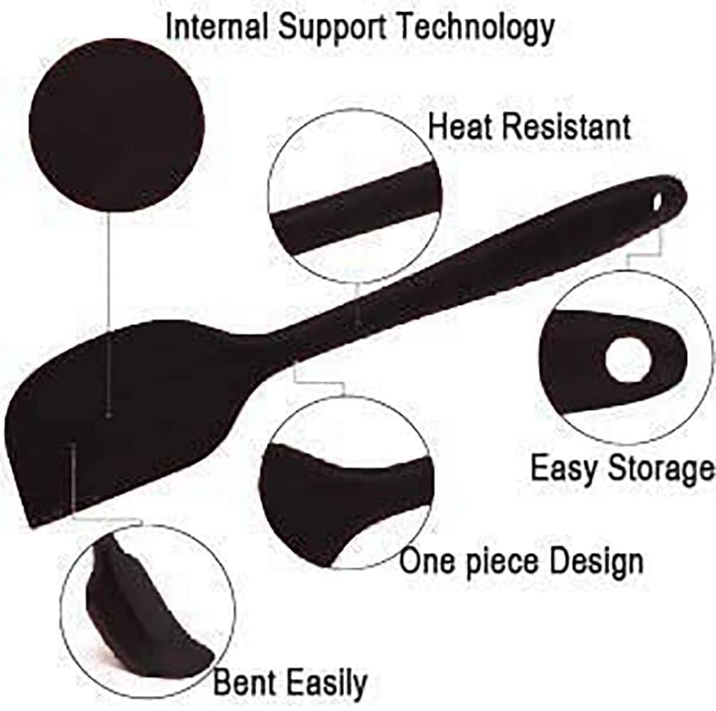 Limitless Silicone Spatula Set - 6 Piece Non-Stick Rubber Spatula Set, Heat-Resistant Spatula Kitchen Utensils Set for Cooking, Baking and Mixing