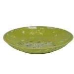 Limitless 6PC Snowflake Faux Porcelain Plate Elegant Large Ceramic Dinner Plate Serving Platter Handmade For Gift, Home Decor, Serving Dish (Green Porcelain-6 Pack)